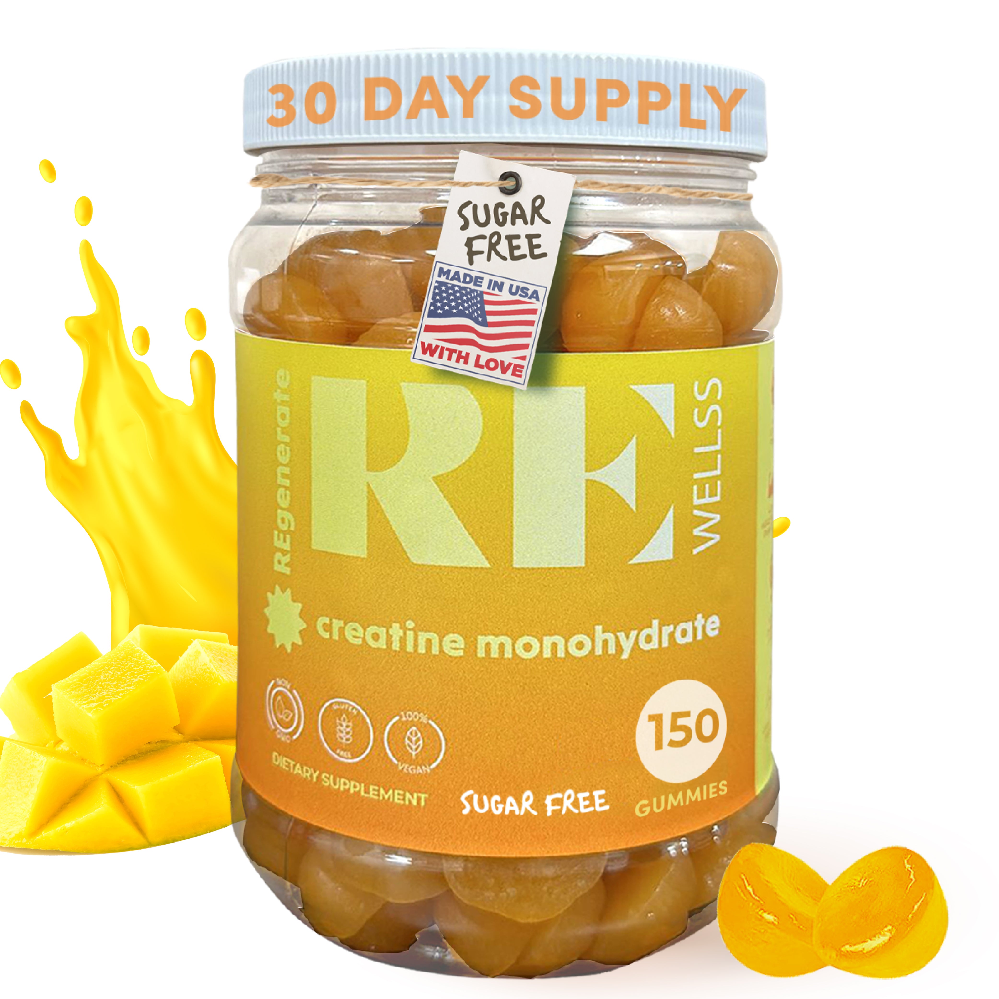 Creatine Monohydrate Gummies 5g | Pre -Workout Supplement for Men & Women
